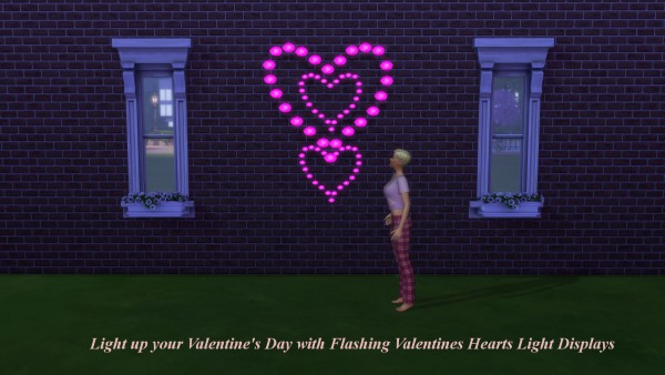  Mod The Sims: Flashing Valentines Heart Light Displays (Animated) by Snowhaze