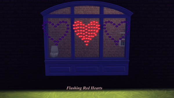  Mod The Sims: Flashing Valentines Heart Light Displays (Animated) by Snowhaze