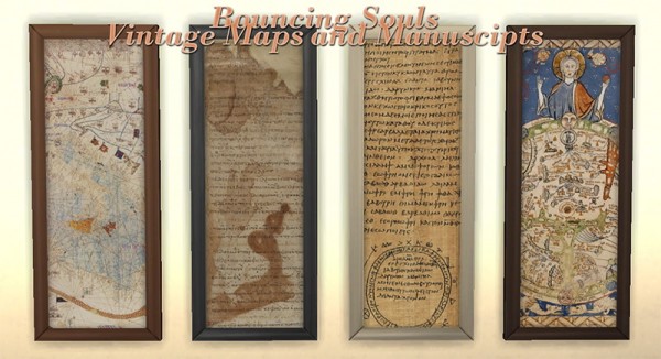  Mod The Sims: Vintage Maps and Manuscript Paintings by bouncingsouls