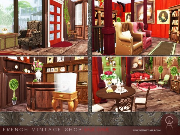  The Sims Resource: French Vintage Shop by Pralinesims