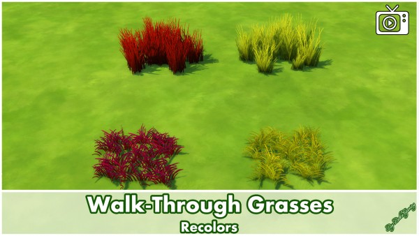  Mod The Sims: Walk Through Grasses by Bakie