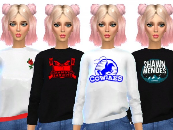  The Sims Resource: Super Cute Sweatshirts by Wicked Kittie