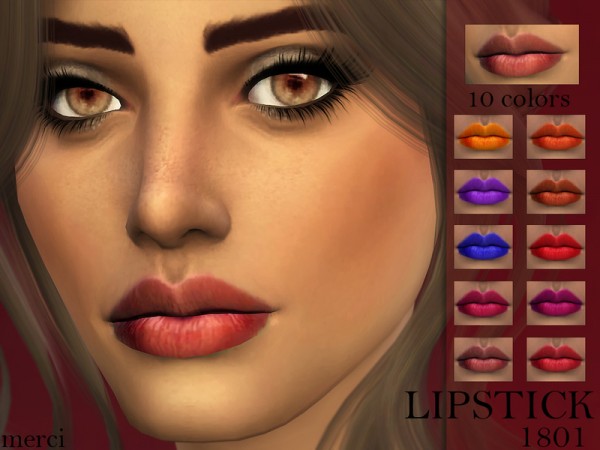  The Sims Resource: Lipstick 1801 by Merci