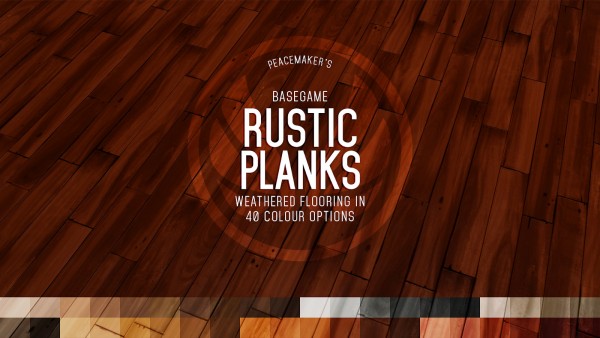  Simsational designs: Rustic Planks   Rough cut Timber Flooring in Two Sizes