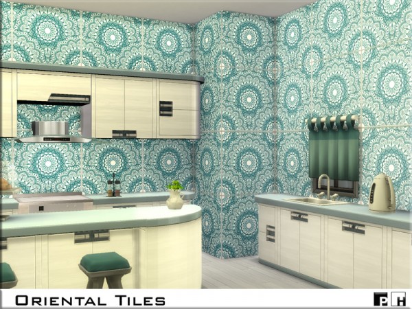  The Sims Resource: Oriental Tiles by Pinkfizzzzz