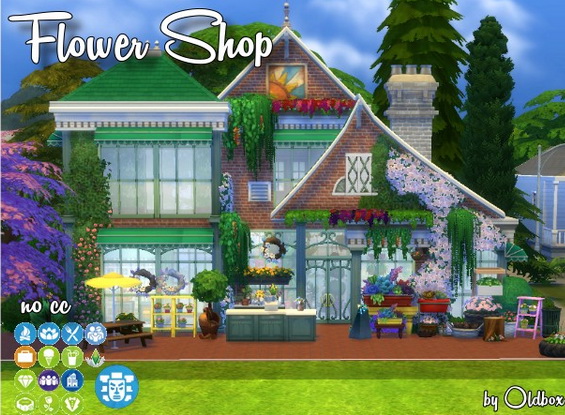  All4Sims: Flower Shop by Oldbox