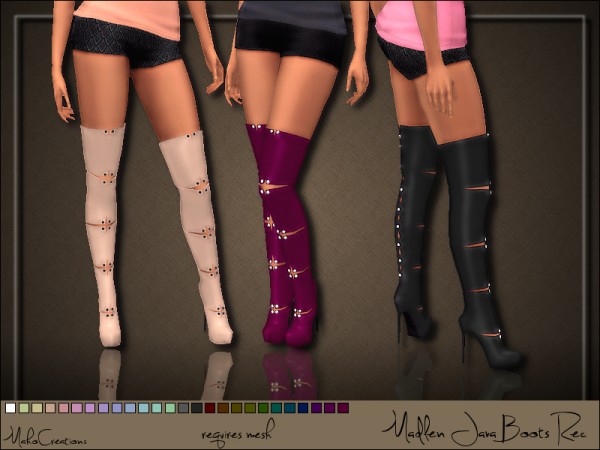  The Sims Resource: Madlen Java Boots Recolored by MahoCreations