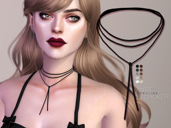  The Sims Resource: Anise Choker by Pralinesims