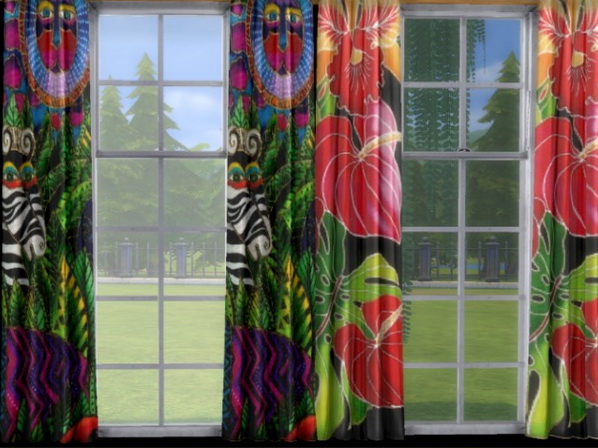  All4Sims: Curtains by Oldbox