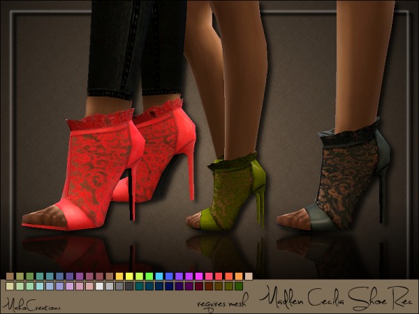  The Sims Resource: Madlen`s Cecilia Shoe Recolored by MahoCreations