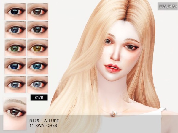  The Sims Resource: B176   Allure eyes by dwlrma