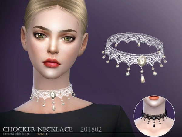  The Sims Resource: Necklace F 201802 by S Club