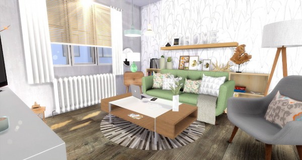  Liney Sims: Green Apartment Room