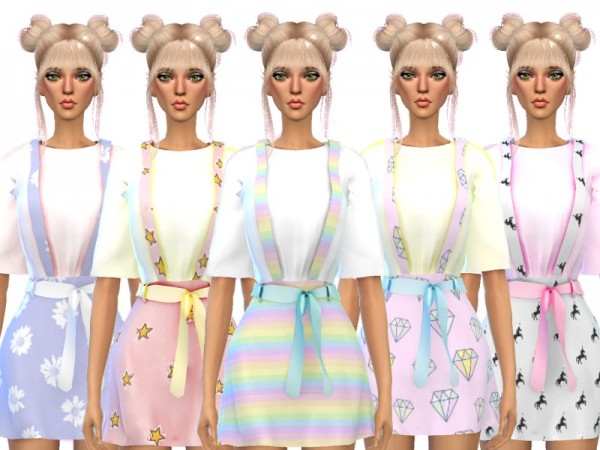  The Sims Resource: Kawaii Suspender Outfit by Wicked Kittie