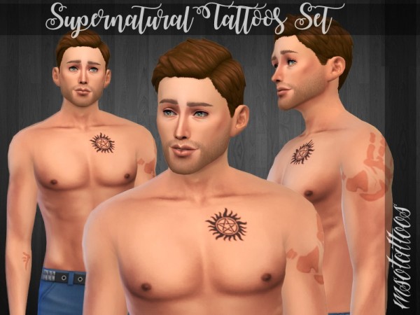  The Sims Resource: Supernatural Tattoos Set by luvjake