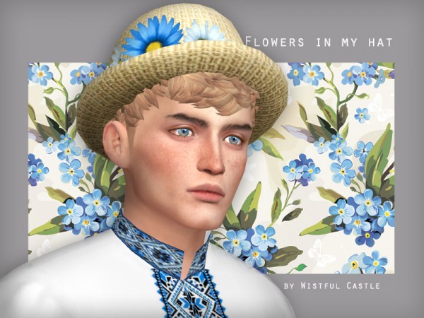  The Sims Resource: Flowers in my hat by WistfulCastle
