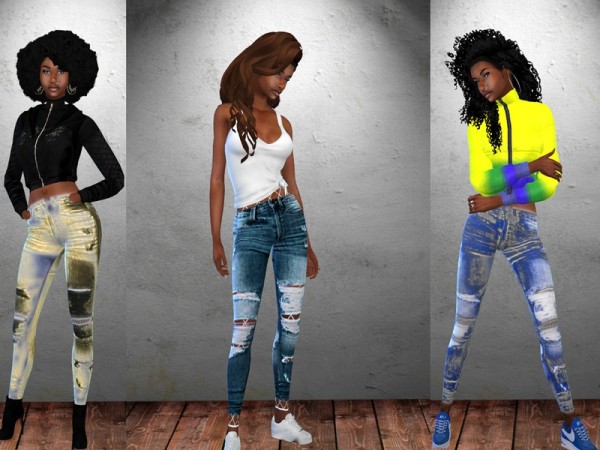  The Sims Resource: Spicy Hot Cutout Pants by Teenageeaglerunner
