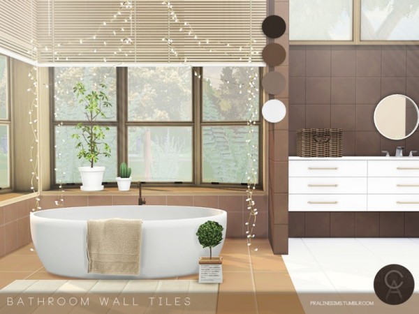  The Sims Resource: Bathroom Wall Tiles by Pralinesims