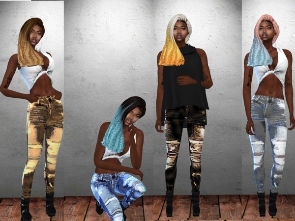  The Sims Resource: Spicy Hot Cutout Pants by Teenageeaglerunner
