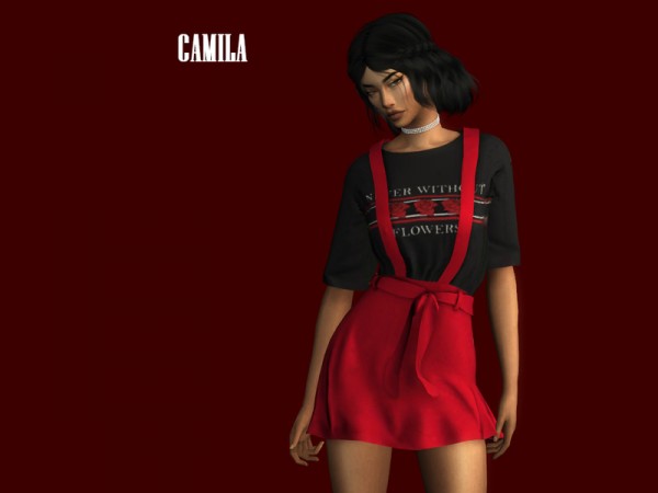  The Sims Resource: Camila Dress by Laupipi