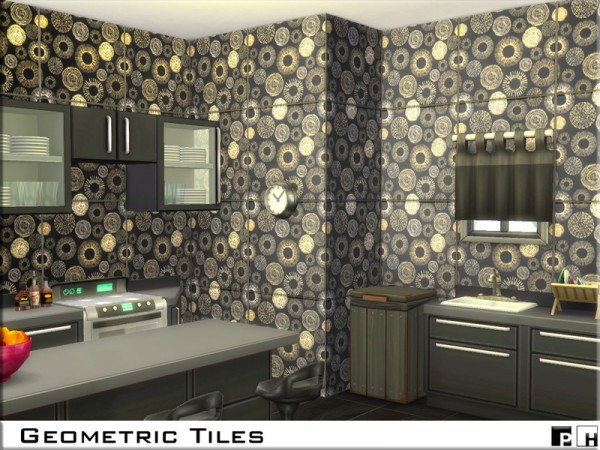  The Sims Resource: Geometric Tiles by Pinkfizzzzz