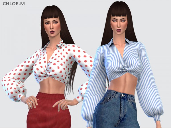  The Sims Resource: Blouse for Female by ChloeMMM