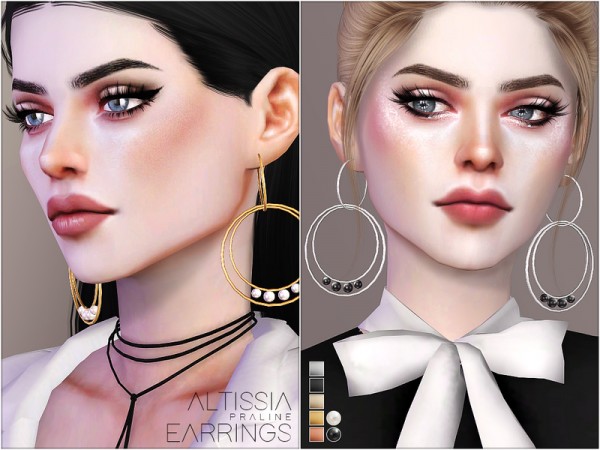  The Sims Resource: Altissia Earrings by Pralinesims