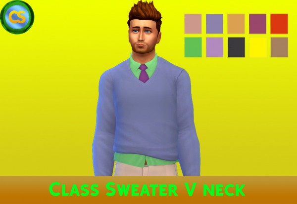  Simsworkshop: Class Sweater V Neck by cepzid