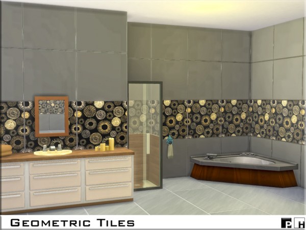  The Sims Resource: Geometric Tiles by Pinkfizzzzz