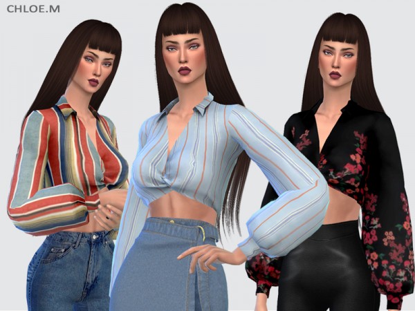  The Sims Resource: Blouse for Female by ChloeMMM