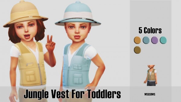  MSQ Sims: Jungle Vest For Toddlers
