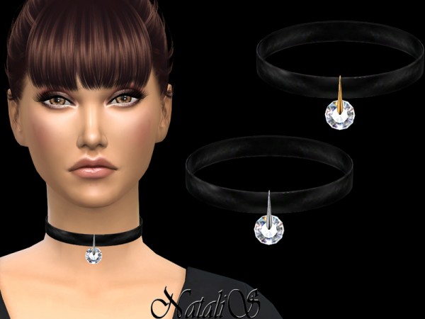  The Sims Resource: Round crystal choker by NataliS
