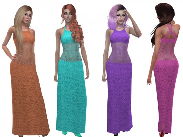  The Sims Resource: Solange dress by Simalicious