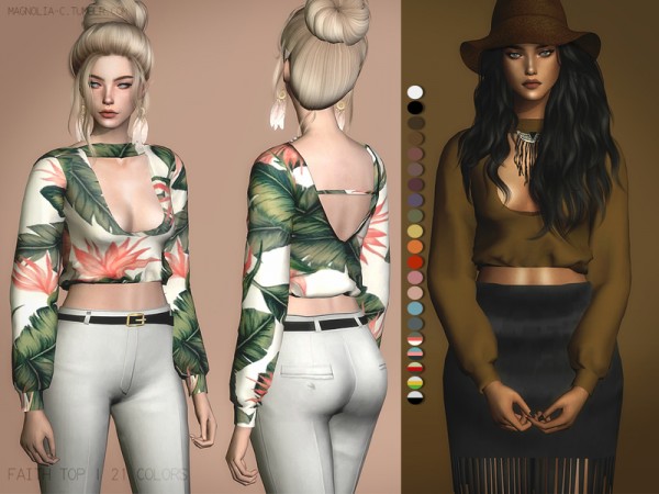  The Sims Resource: Faith Top by magnolia c