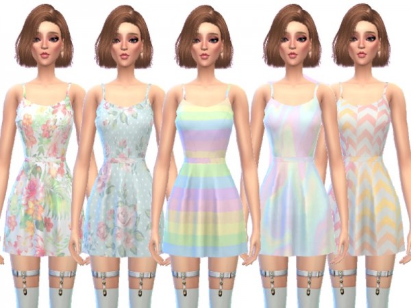  The Sims Resource: Spring Mini Dresses by Wicked Kittie