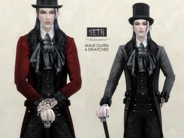  The Sims Resource: Seth Outfits by Helsoseira