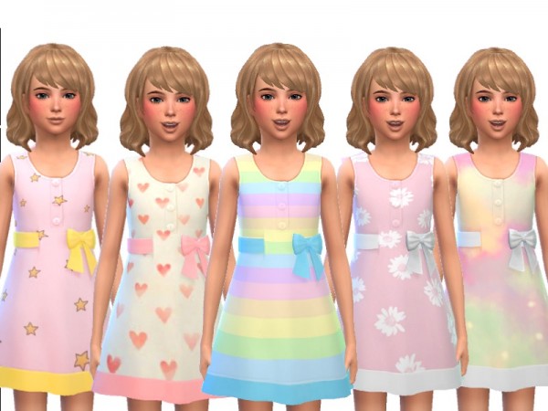  The Sims Resource: Adorable Girls Spring Dress by Wicked Kittie