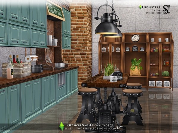  The Sims Resource: Industrial Kitchen extras by SIMcredible!