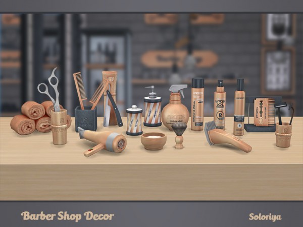  The Sims Resource: Barber Shop Decor by soloriya
