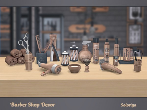  The Sims Resource: Barber Shop Decor by soloriya
