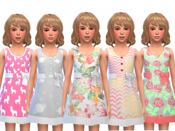  The Sims Resource: Adorable Girls Spring Dress by Wicked Kittie