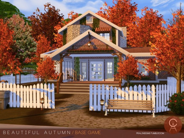  The Sims Resource: Beautiful Autumn house by Pralinesims