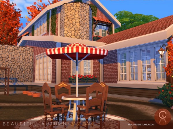  The Sims Resource: Beautiful Autumn house by Pralinesims