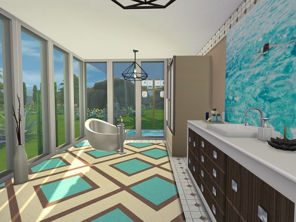  The Sims Resource: Santorini home by Sims House