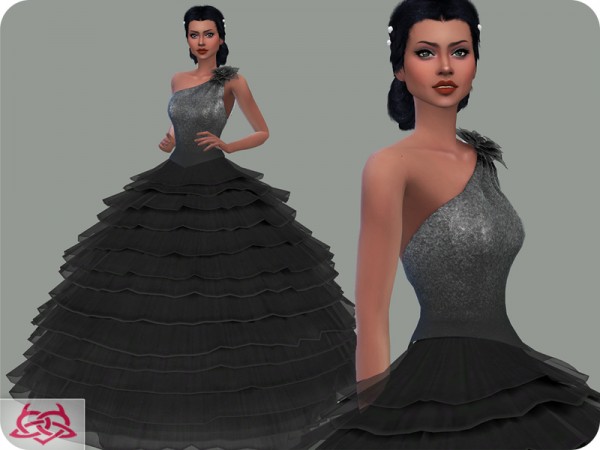  The Sims Resource: Wedding Dress 14 recolor 1 by Colores Urbanos