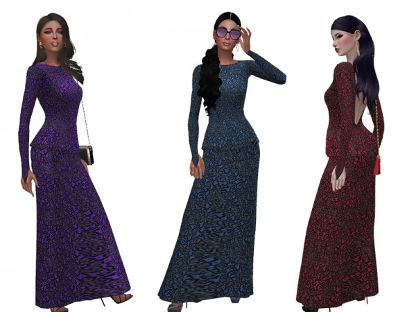  The Sims Resource: Elisabeth dress by Simalicious