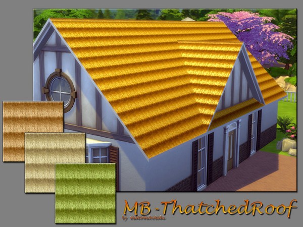  The Sims Resource: Thatched Roof by matomibotaki
