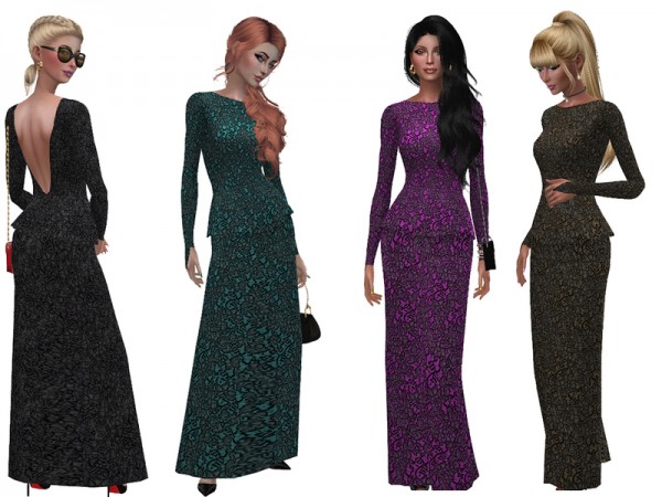  The Sims Resource: Elisabeth dress by Simalicious