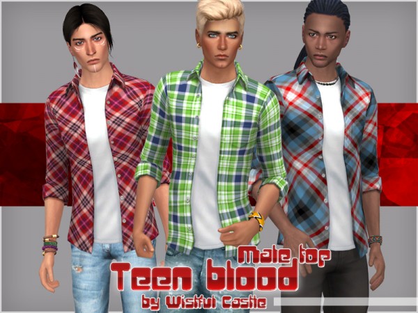  The Sims Resource: Teen blood top by WistfulCastle