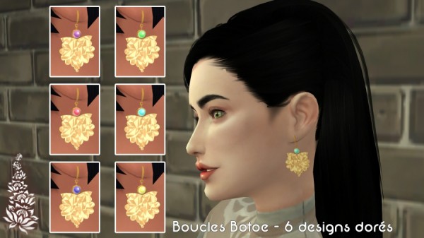  Sims Artists: Botoe earrings